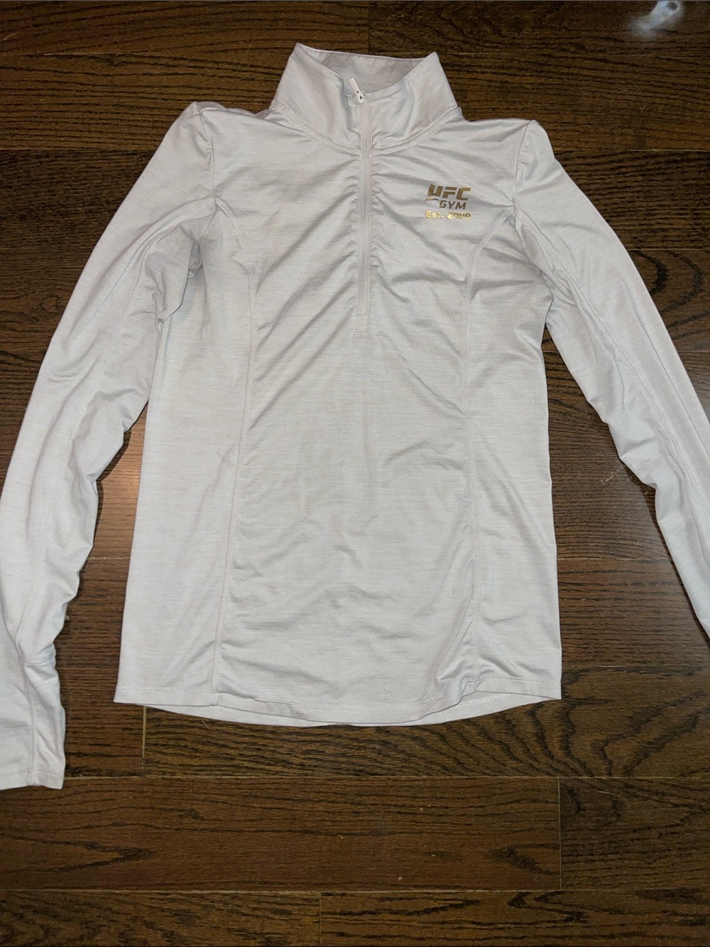 UFC GYM White Quarter-Zip Performance Top